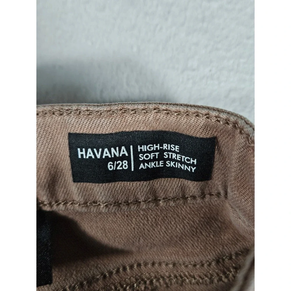 Buffalo David Bitton Havana High Rise Ankle Skinny Jeans‎ Mauve Brown 6/28